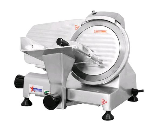 Omcan 21629/MS-CN-0220 9-inch Belt-Driven Economy Meat Slicer on white background