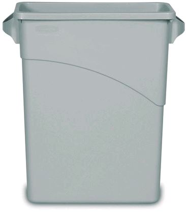 Rubbermaid FG354100LGRAY 16 gal. Grey Slim Jim Wastebasket