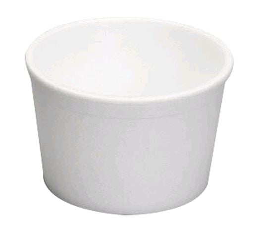 4 oz. White Foam Soup Containers on white background