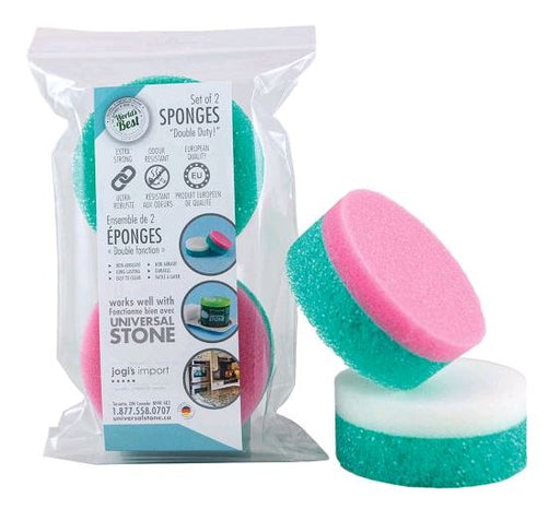 Universal Stone Double Duty Sponges-2/Pack ITEM IV-D2 on white background