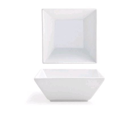 FOH DBO034WHP13 Kyoto 17 Ounce Square Bowl - 12 / CS on white background