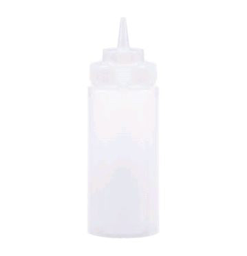Browne® Wide-Mouth Squeeze Bottle, Clear, 32 oz (6PK) 57803300 on whtie background