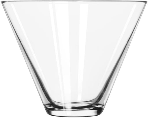 Libbey Stemless Martini Glass 13.5oz. empty on white background