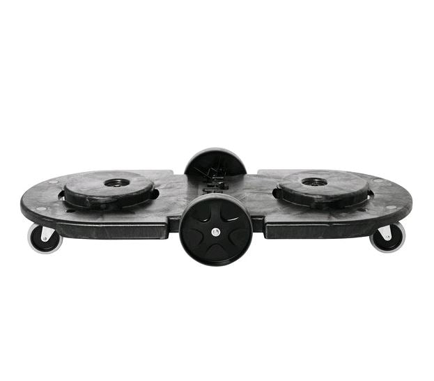 Rubbermaid Black Brute Tandem Dolly FG264600BLA on white background
