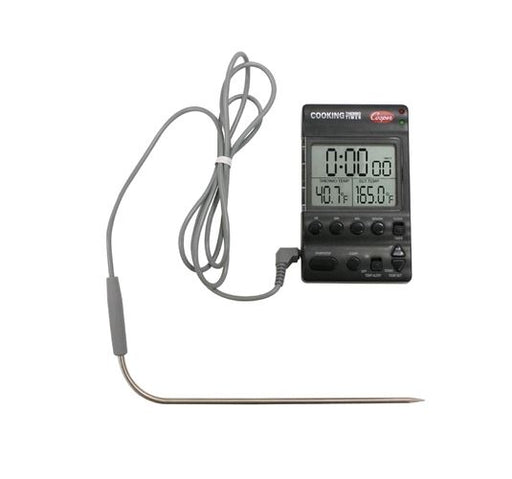 Digital Thermometer/Timer 32/392F 0/200C on white abckground