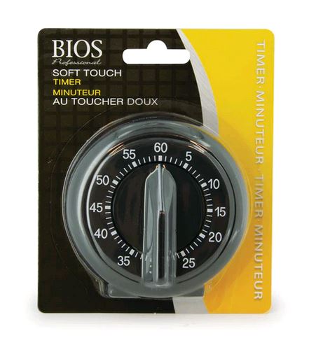 Soft Touch Mechanical Timer on whtie background