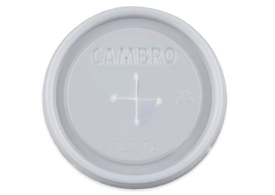 Cambro CLST6190 Disposable Lid For Dinex 6 oz Swirl Tumbler on white background