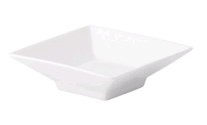 Tableware solutions Square 32oz Footed Porcelaine bowl on white background