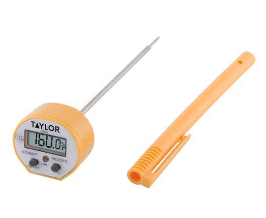 Taylor Thermometers Waterproof Digital Thermometer on white bakcground