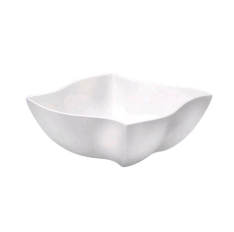 Oneida F8010000733 White 16.25 oz. Wave Edge Porcelain Bowl - 24/Case on white background