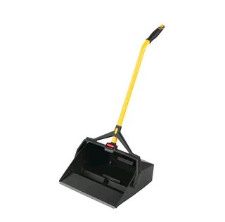 Rubbermaid MAXIMIZER Wet / Dry Debris Pan with Hanger Bracket, Yellow in use