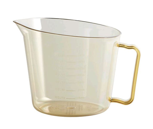 Cambro 200MCH150 2 Qt. High Heat Amber Plastic Measuring Cup on white background